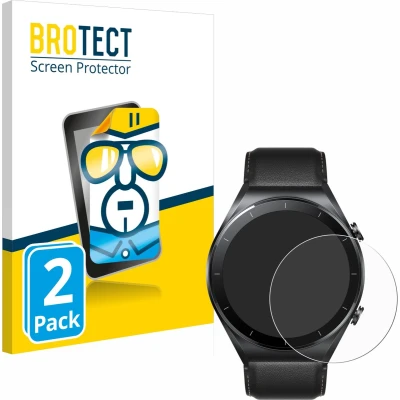 Afbeelding van BROTECT Screenprotector voor Xiaomi Watch S1 Folie Beschermfolie transparant (2 Stuks)