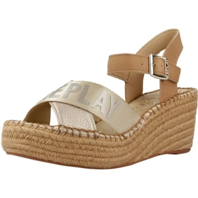 Afbeelding van Replay Susan Cross Sandalen Touwzool cognac Maat 41
