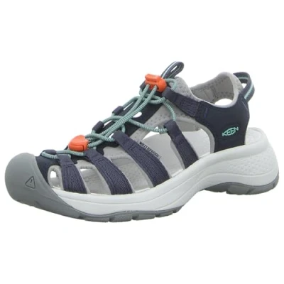 Afbeelding van Keen Astoria West Dames Wandelsandalen Navy/Beveled Glass Blauw Gerecyclede PET flessen Maat 39.5 K1023587