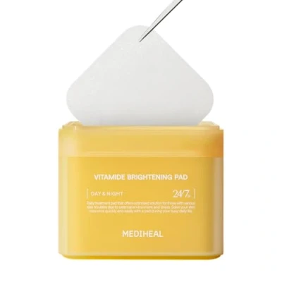 Afbeelding van Mediheal Vitamide Brightening Pad Square Cotton Facial Toner Pads Face Gauze Pads, 100