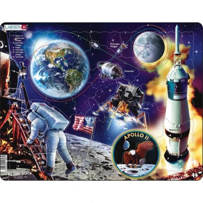 Afbeelding van Larsen Legpuzzel Maxi Ruimtevaart Apollo 11 50 Stukjes