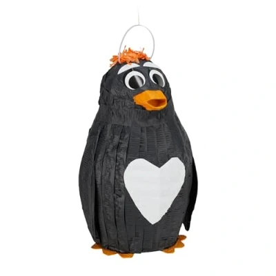 Afbeelding van Relaxdays pinata pinguin verjaardag pinguïn piñata kinderen 42 cm decoratie