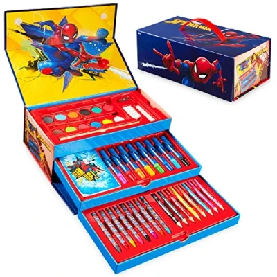 Afbeelding van Marvel Spiderman schilderset set schilderen en kleuren voor kinderen (blauw meerkleurig Spiderman)