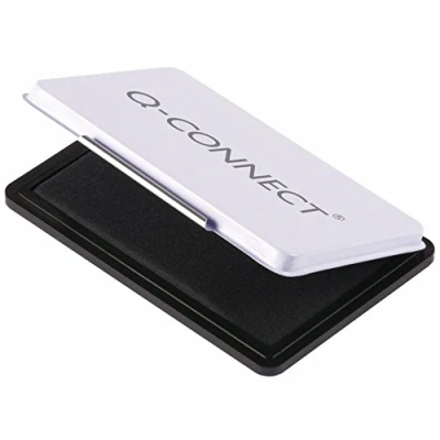 Afbeelding van Q CONNECT stempelkussen, ft 90 x 55 mm, zwart stempelkussen
