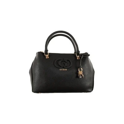 Afbeelding van GUESS handtas schoudertas Calebra Hobo Status Satchel Bag Black zwart
