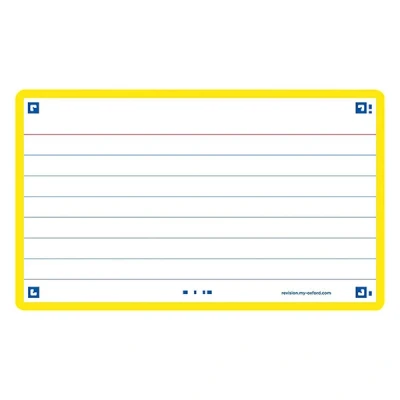 Image de Oxford fiches bristol lignées A7 (80 pièces) jaune