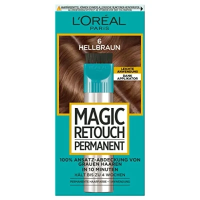 Afbeelding van L&#039;Oréal Paris Magic Retouch Permanent #6 lichtbruin 1 stuk grijs haarmasker langdurige haarcorrector