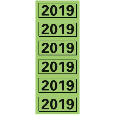 Afbeelding van Rugetiket Elba 2019 57x25mm groen Pak a 120 stuk