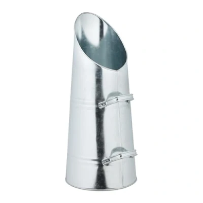 Afbeelding van kolenkit 16 liter 2 handgrepen pelletemmer metaal zilver