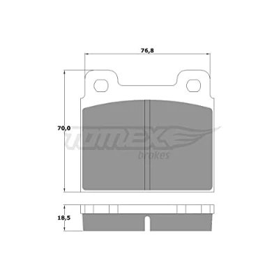 Afbeelding van TOMEX brakes TX 10 181 Remblokkenset Vooras VOLKSWAGEN: TRANSPORTER 3 Bus, 2 Kasten, PORSCHE: 911 Targa