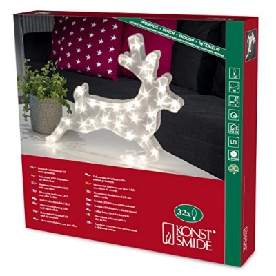 Afbeelding van Konstsmide Rendier Warmwit LED Transparant 48 cm x 39