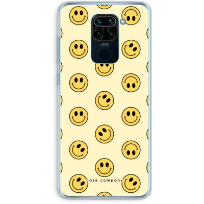 Afbeelding van Case Company® hoesje geschikt voor Xiaomi Redmi Note 9 Smiley N2 Soft Cover Telefoonhoesje Bescherming aan alle Kanten en Schermrand