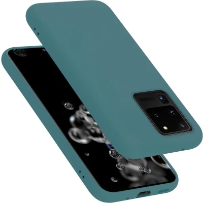 Afbeelding van Cadorabo Hoesje geschikt voor Samsung Galaxy S20 ULTRA in LIQUID GROEN Beschermhoes gemaakt van flexibel TPU silicone Case Cover