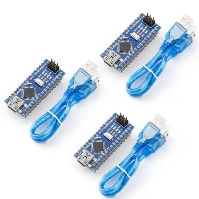 Image de ELEGOO Carte Nano Module Pré soudée avec câble USB Compatible Arduino IDE (Nano x 3 USB)