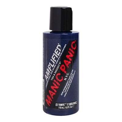 Image de Crème Amplifiée Turquoise Atomique Manic Panic, coloration semi permanente, 118 ml