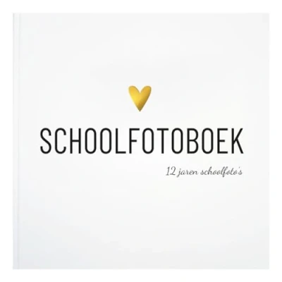 Afbeelding van Schoolfotoboek 12 jaren schoolfoto&#039;s hart