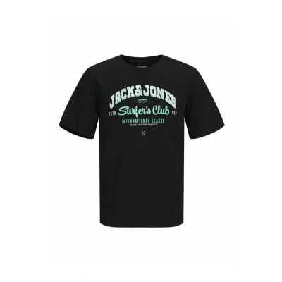 Afbeelding van Jack &amp; Jones T shirt Jjelogo Tee Ss O neck 2 Col Ss25 Sn 12268267 Black Ink Mannen Maat S
