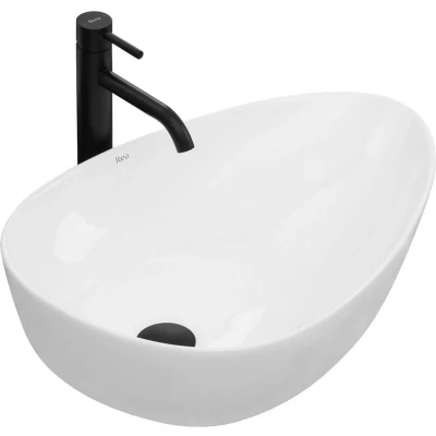 Afbeelding van REA Greta Opzetwastafel Waskom 56 x 39 13 cm Glans Wit