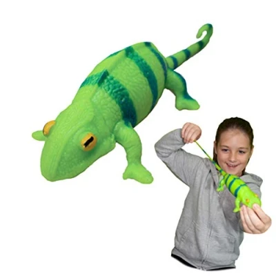 Afbeelding van Rep Pals Kameleon, uitbreidbaar speelgoed van Deluxebase. Super rekbare en realistische dierenreplica&#039;s, ideaal voor kinderen, anti stress, sensorisch, autisme, tdah, angst, ontspanning, squishy