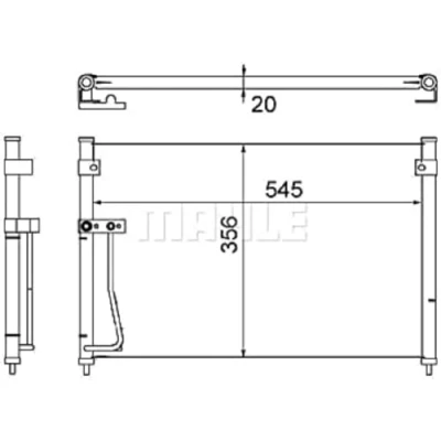 Afbeelding van MAHLE ORIGINAL AC 257 000S Condensor Airco Zonder droger 545