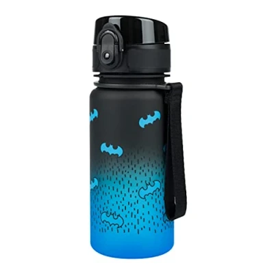Afbeelding van Baagl Drinkfles voor kinderen, lekvrij, waterfles 350 ml, kleuterschool, school en sportfles jongens, Tritan (Batman Blue)