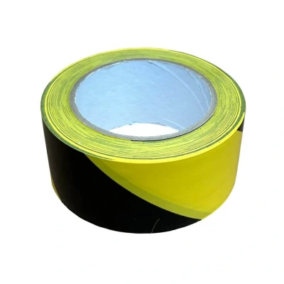 Afbeelding van Vloermarkeringstape Geel/Zwart 50mm X 33mtr. 1 Rol. Zwart/ Geel