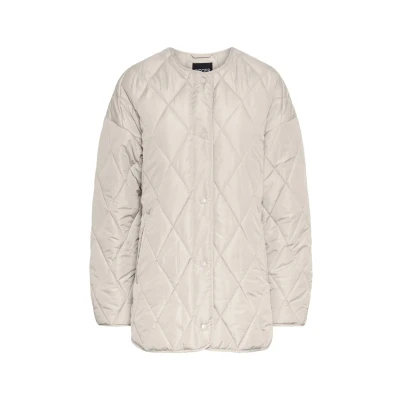 Afbeelding van Pieces Pcstella Quilted BC Jas, Dames, Maat: Large, Silver gray