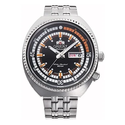 Afbeelding van Orient Neo Classic Sports Automatisch herenhorloge, handmatige opwinding, retrostijl, staal, zwart, retro, Zwart Retro