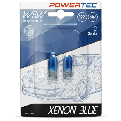 Afbeelding van Powertec W5W 12V Xenon Blue Set