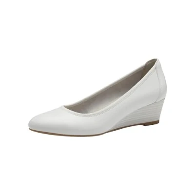 Afbeelding van Tamaris Sleehakken, Dames, Maat: 37, White Leer