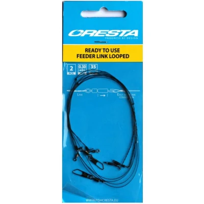 Afbeelding van Cresta Ready To Use Feederlinks (2 pcs) 35cm 0.30mm Maat : Feeder Link Looped