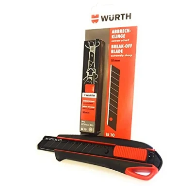 Afbeelding van Würth Cuttermes tapijtmes incl. 3 afbreekmessen en 10 extra afbreekmesjes, B00BQWBDHU