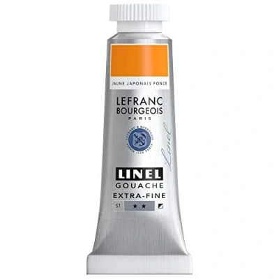 Afbeelding van Lefranc &amp; Bourgeois Linel Gouache Extra Fine Japanese Deep Yellow 164 14ml