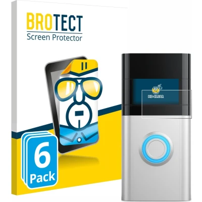 Afbeelding van BROTECT Screenprotector voor Ring Video Doorbell 3 Plus Folie Beschermfolie transparant (6 Stuks)