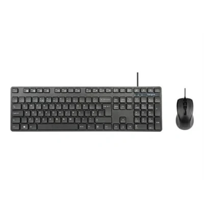 Image de Targus Ensemble clavier et souris combo full size antimicrobienne USB QWERTY R. U. noir