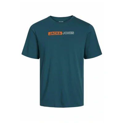 Afbeelding van Jack &amp; Jones LOGO Tshirt print, Heren, Maat: 3XL, Deep teal