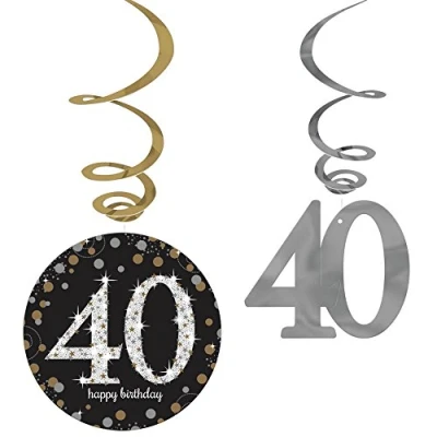 Image de Décoration tourbillon 40 mousseux argent or