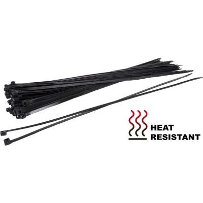 Afbeelding van Kortpack Hittebestendige Tyraps 160mm X 2.5mm Zwart (100 Stuks)