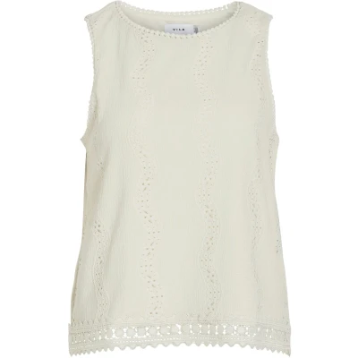 Afbeelding van Vila Top Vitortena O neck S/l 14106582 Birch Dames Maat XL