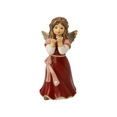 Afbeelding van Goebel Kerst Decoratief beeld / figuur Engel doe een wens Aardewerk 15cm