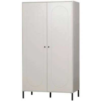 Afbeelding van WOOOD Xina Garderobekast Grenen Wolkengrijs 202x110x58