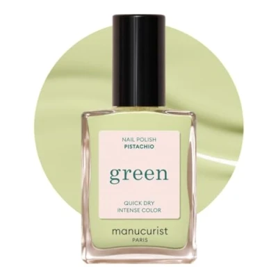 Afbeelding van MANUCURIST Green nagellak pastelgroen Pistachio klassieke lak 9 vrij veganistische en biologische professionele manicure 15 ml