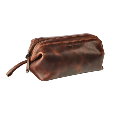 Afbeelding van Maverick Leren toilettas/make up bag The Original Oval