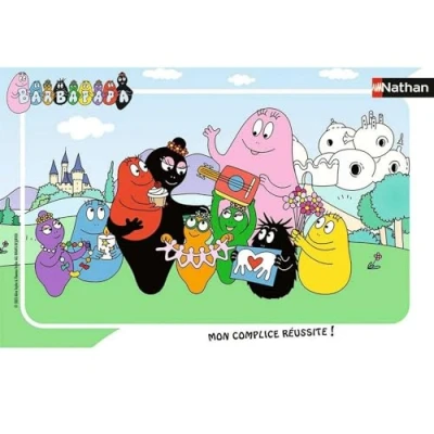 Afbeelding van Nathan Kinderpuzzel 15 delige lijst Moederdag Barbapapa meisjes of jongens vanaf 3 jaar hoogwaardige puzzel dik en duurzaam karton familie 12001136