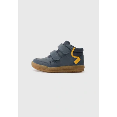 Afbeelding van Geox Arzach BOY Sneakers hoog voor kinderen, Maat: 34, Navy/dark yellow Imitatieleer/ textiel