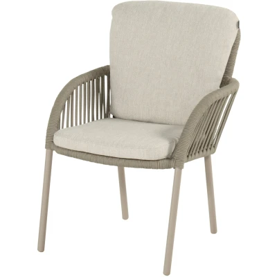 Afbeelding van Hartman Nika Dining Tuinstoel Taupe Beige Tuinstoelen