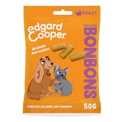 Afbeelding van 3x50g Edgard &amp; Cooper Hondensnacks Dog Bites Large Kip