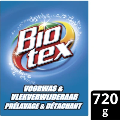 Afbeelding van Biotex Waspoeder Voorwas &amp; Vlekverwijderaar met actieve biologische enzymen 720 g