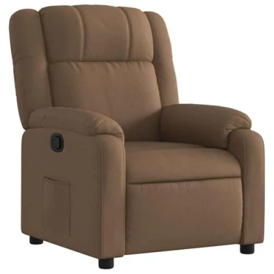 Afbeelding van Fauteuil verstelbaar stof bruin