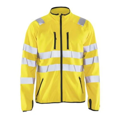 Image de Veste softshell haute visibilité jaune fluorescent, col haut